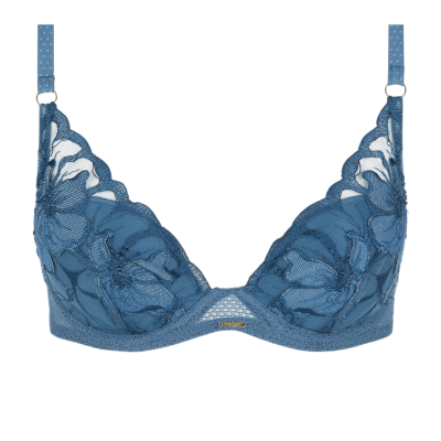 Reggiseno coque Fleurs Signature Chantelle jeans blue denim