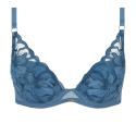 Reggiseno coque Fleurs Signature Chantelle jeans blue denim