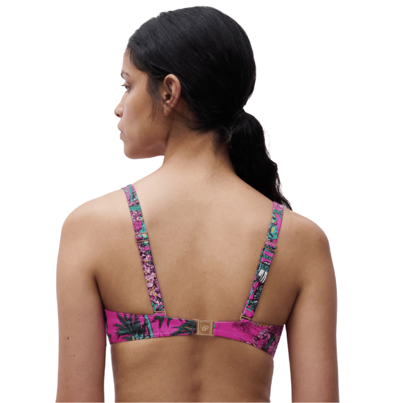 Top bikini combinabile Sauvage di Chantelle pink jungle
