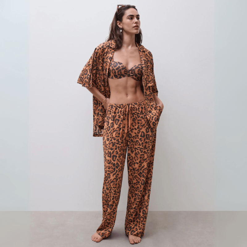 Completo due pezzi Explore di Chantelle wild leopard