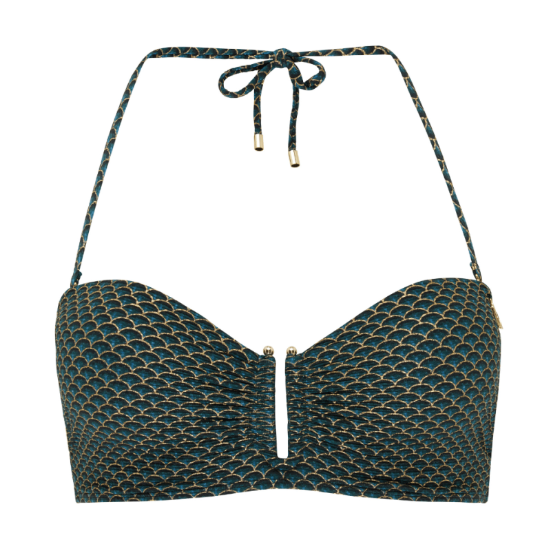 AD-01815ADB- Bikini Reggiseno a fascia combinabile Lauren con ferretto - Verde Chinese Fan