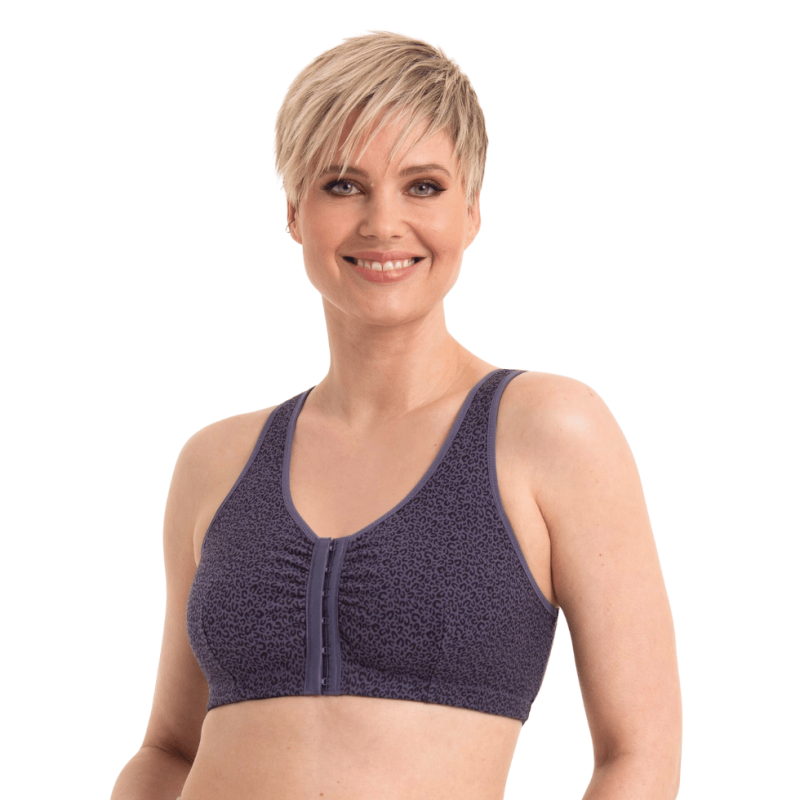 Reggiseno Hazel da protesi aperto davanti Steel grey