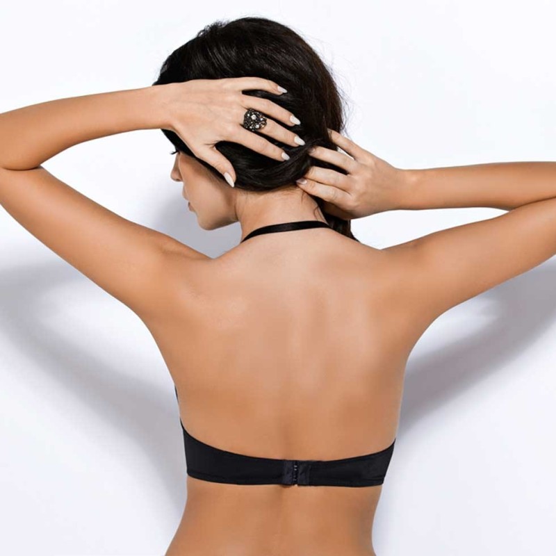 Reggiseno scollatura profonda nero Gorsenia