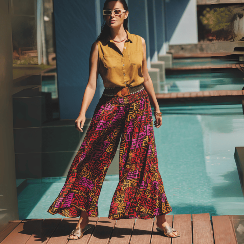 Pantalone Palazzo multicolor by David