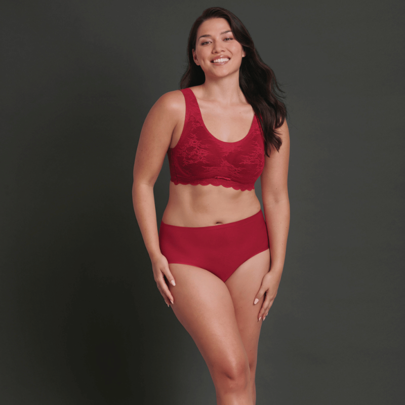 Slip vita alta liscio e invisibile red