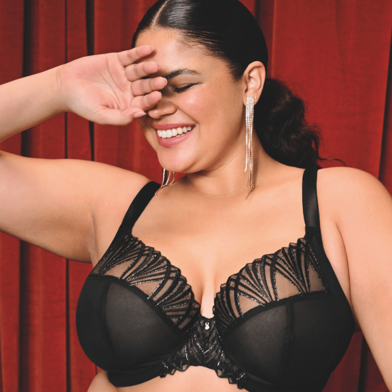 Reggiseno soft Reja Nero  speciale coppe grandi