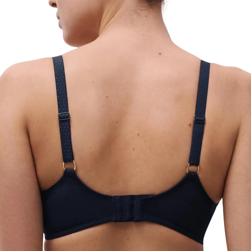 Reggiseno coque Fleurs Signature Chantelle bleu marine lurex