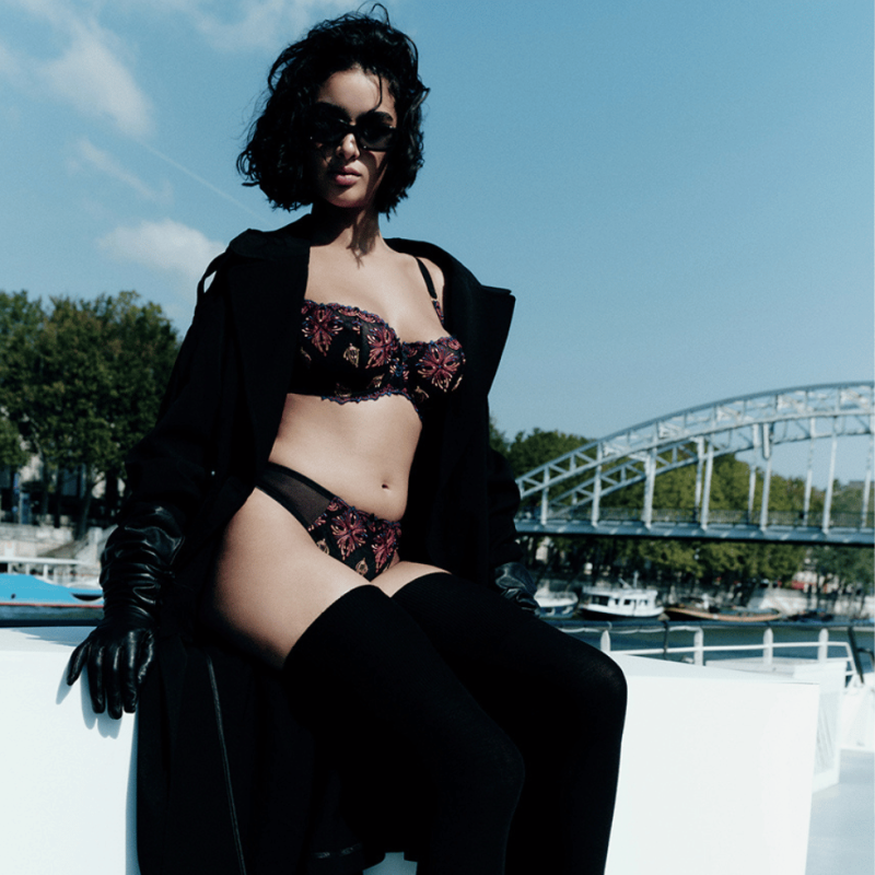 Reggiseno a balconcino Champs-Elysées noir jayaux