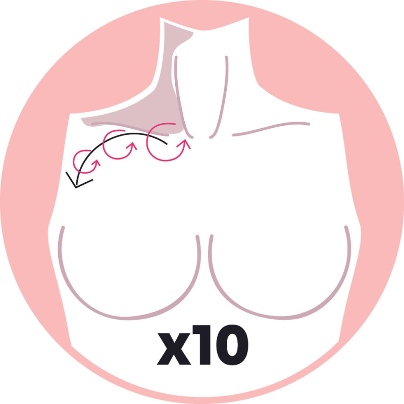 Spazzola linfodrenante per massaggio al seno e collo