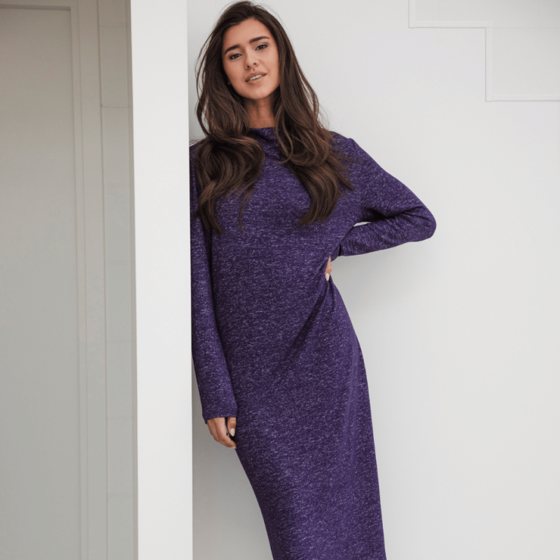 Camicia da notte dark purple Pastunette