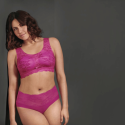 Slip vita alta con pizzo Essential Lace candy pink