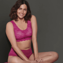 Bralette con coppe imbottite Essential Lace Anita candy pink