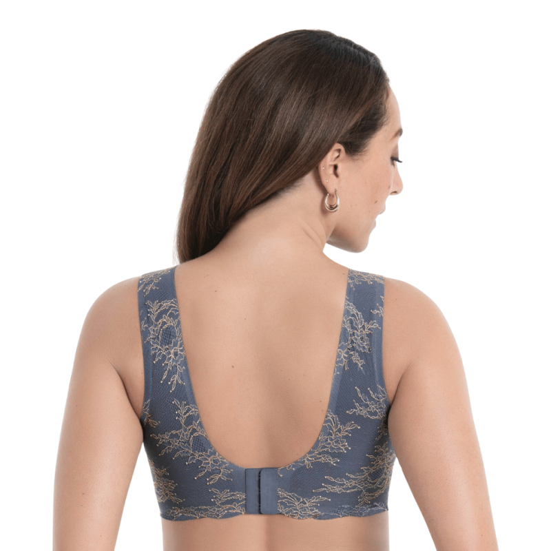 Bralette con coppe imbottite Essential Lace Anita grey rose