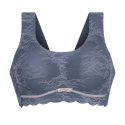 Bralette con coppe imbottite Essential Lace Anita grey rose