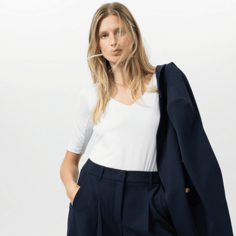 T-shirt serie Blazershirt di Mey Lingerie bianco