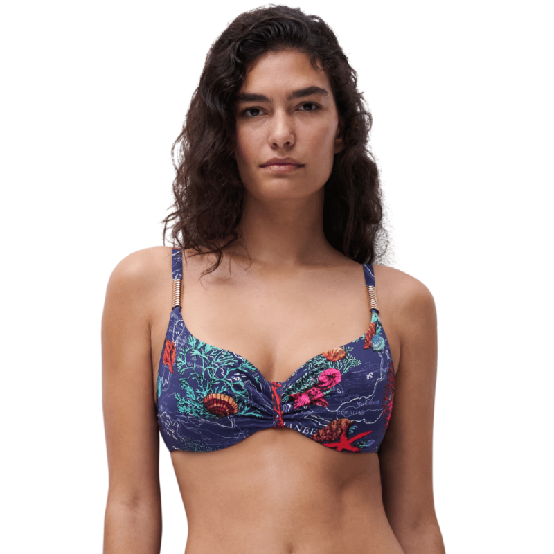 Top bikini combinabile Icon Chantelle Dark mediterranean