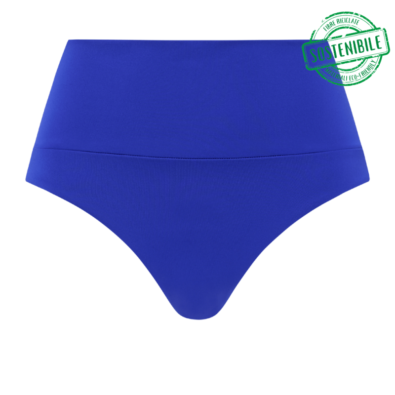CL-C16VC5-C82-Slip bikini vita alta Icon - greek blue