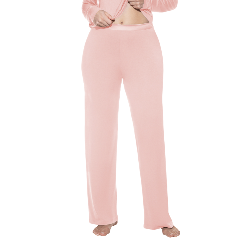 Pantalone lungo Pure Chic di Mey color bon bon pink