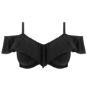 Bikini Plain Sailinge con volant nero Elomi Swim