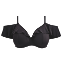 Bikini Plain Sailinge con volant nero Elomi Swim